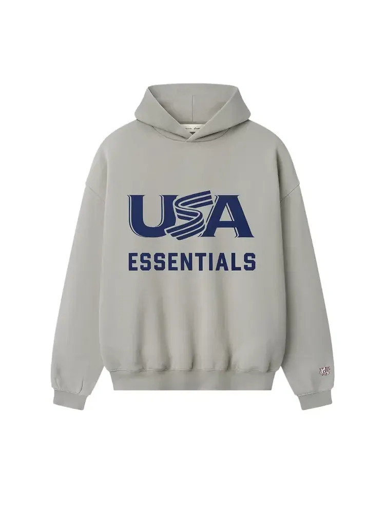 Спортивное худи Fear of God Essentials USA — изображение 1 из 2, синий