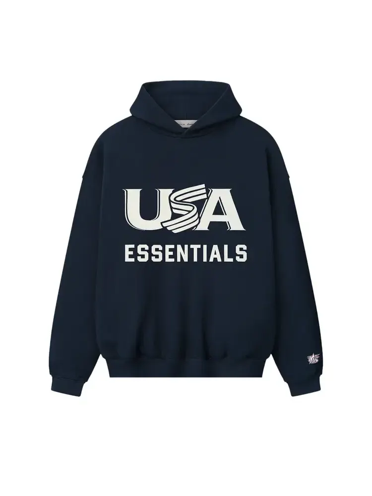 Худи Fear of God Essentials USA Sport Hoodie — изображение 1 из 2, синий