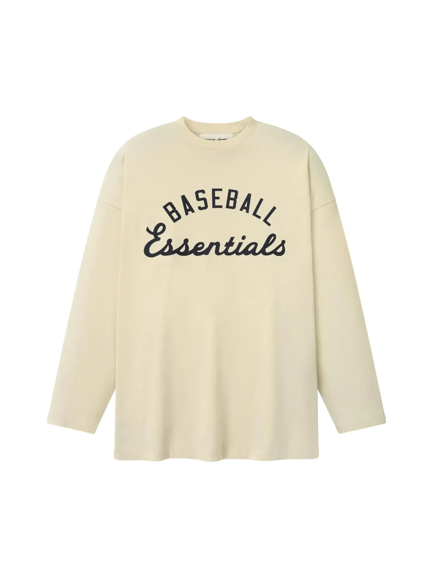 Футболка с длинным рукавом Fear of God Essentials MLB Boxy — изображение 1 из 2, овсяный