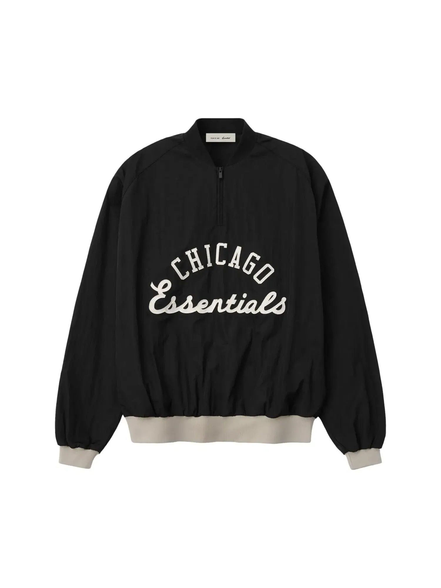 Пуловер Fear of God Essentials White Sox с половинной молнией — изображение 1 из 2, черный
