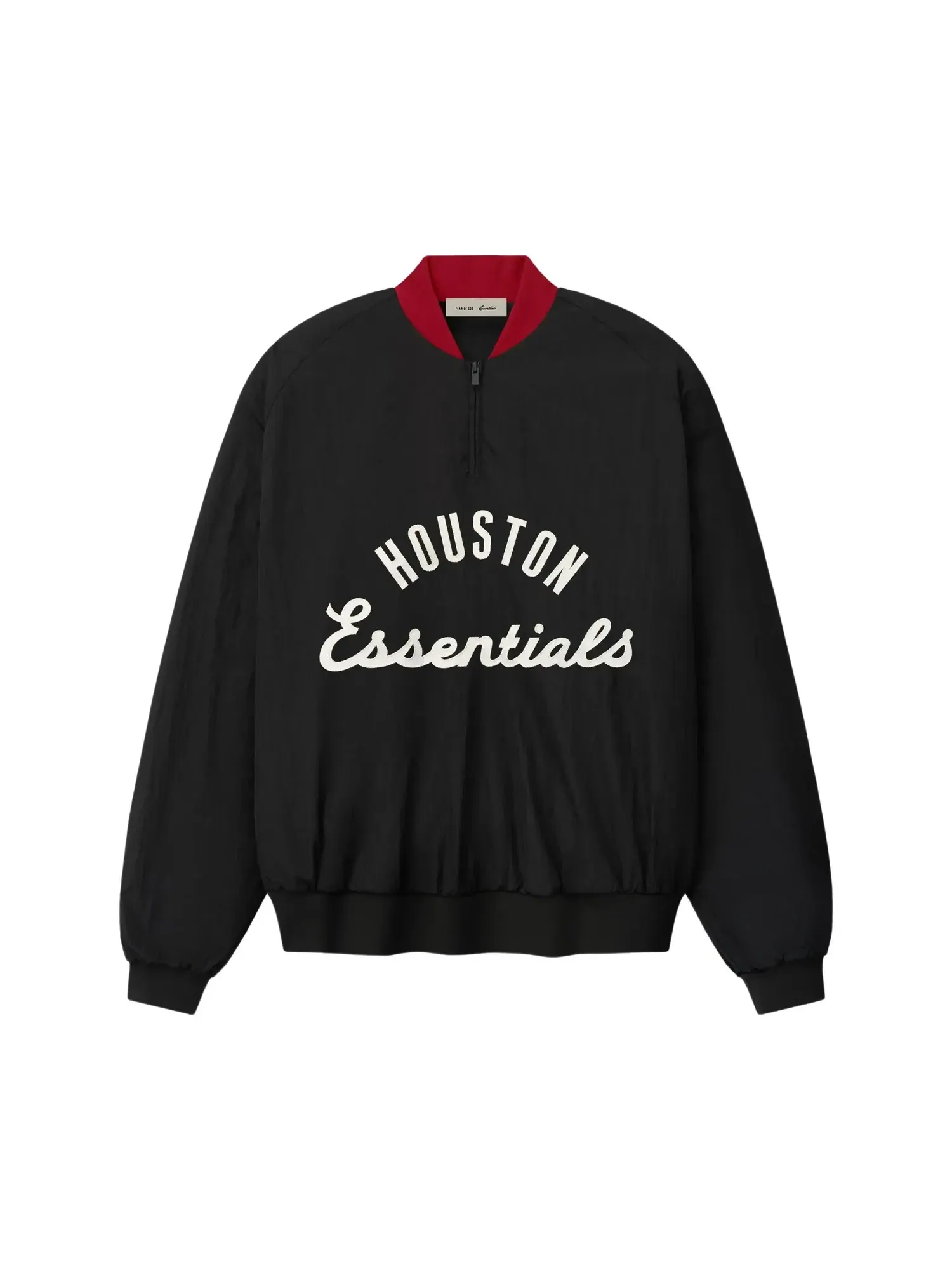 Пуловер Fear of God Essentials Astros с половинной молнией — изображение 1 из 2, черный