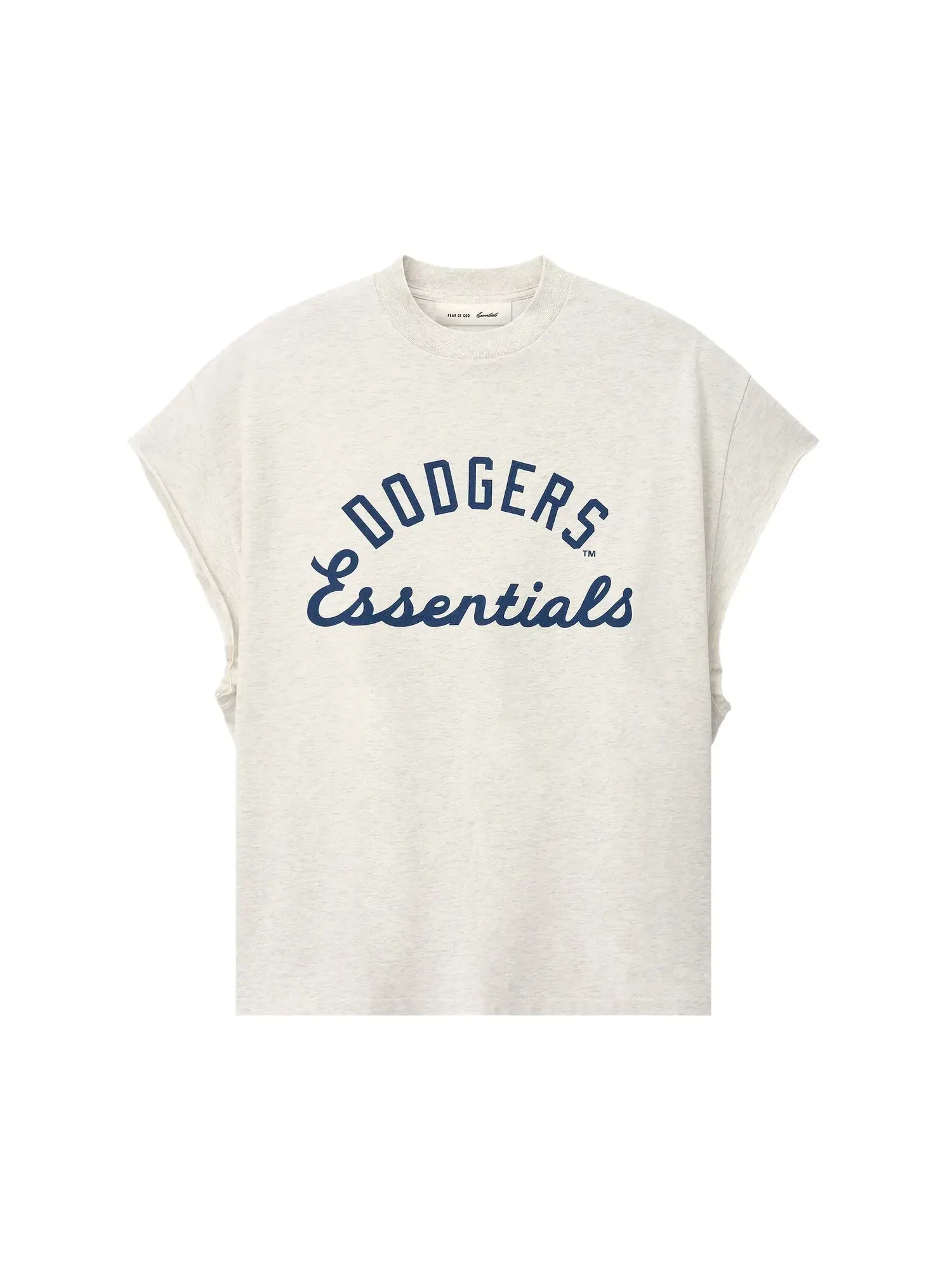 Футболка Fear of God Essentials Dodgers 90s Cut Off — изображение 1 из 2, овсяный