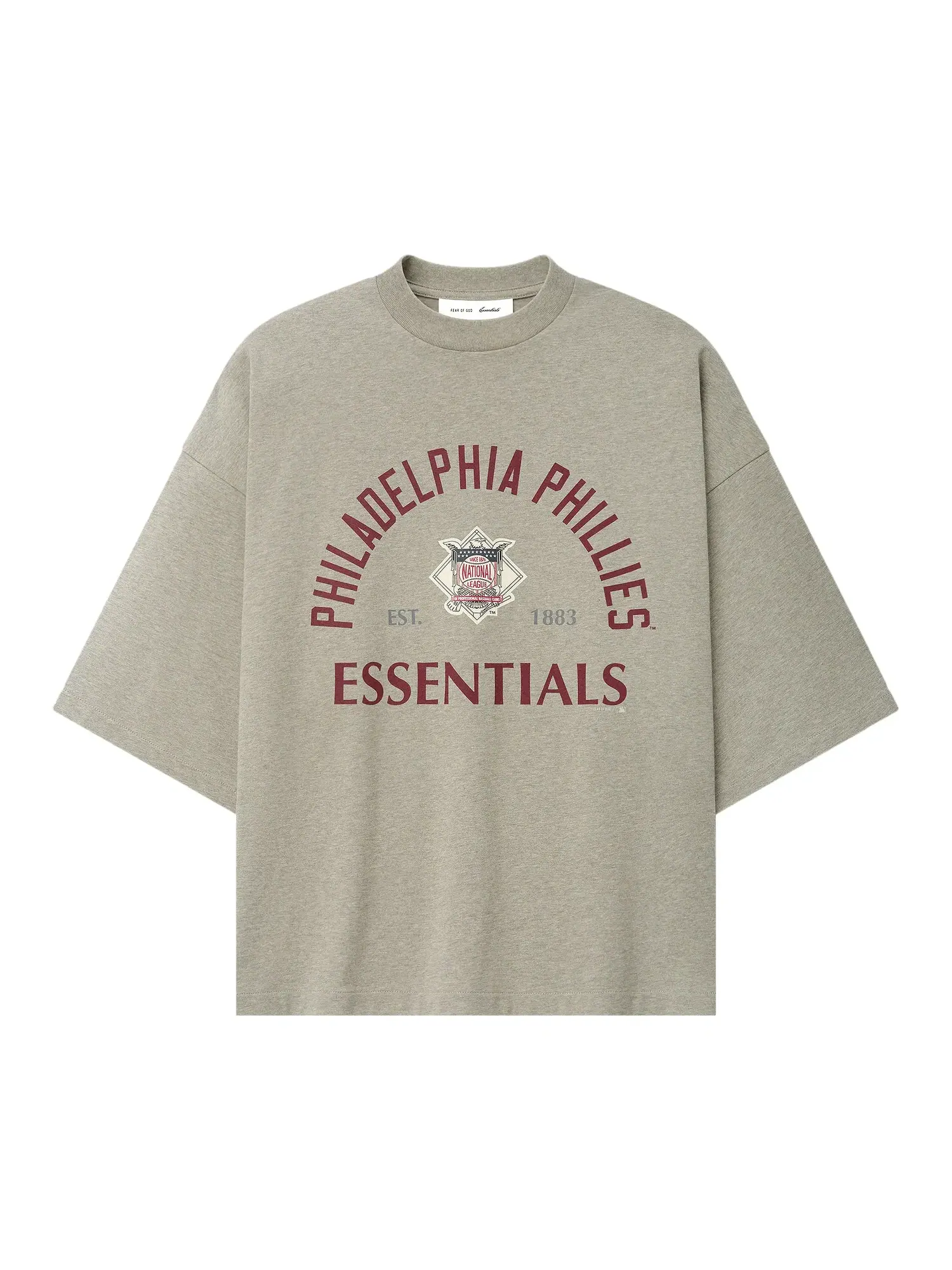 Футболка Fear of God Essentials Phillies National League Merch Tee — изображение 1 из 2, серый