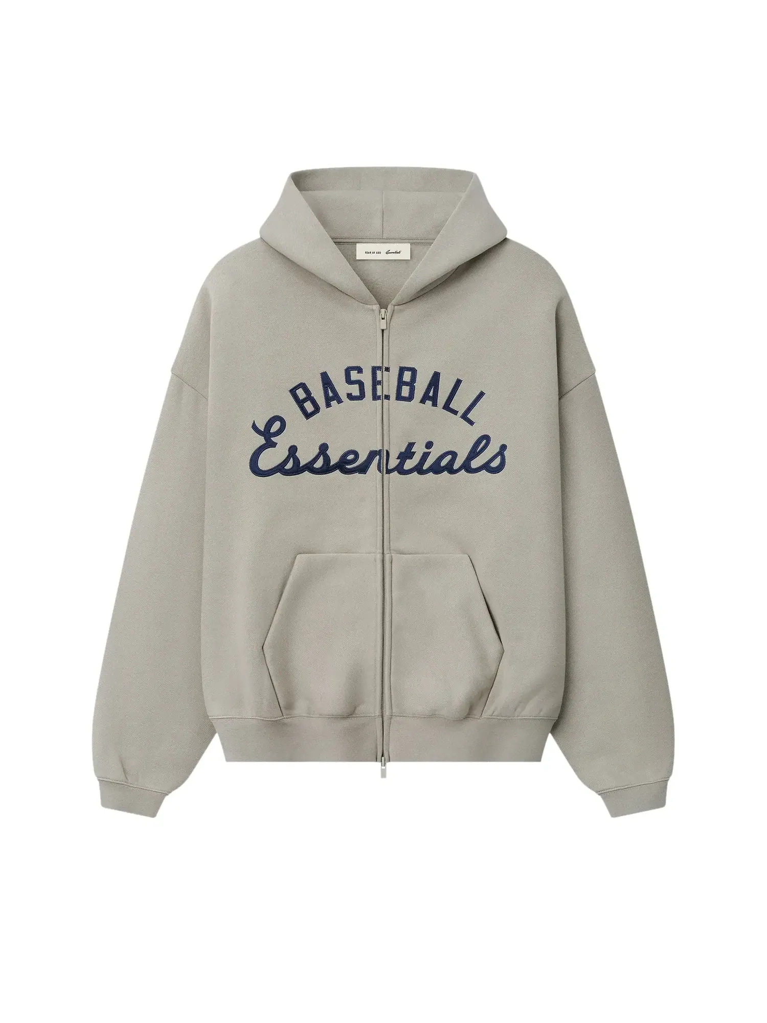 Толстовка на молнии Fear of God Essentials MLB Sport Hoodie — изображение 1 из 2, серый