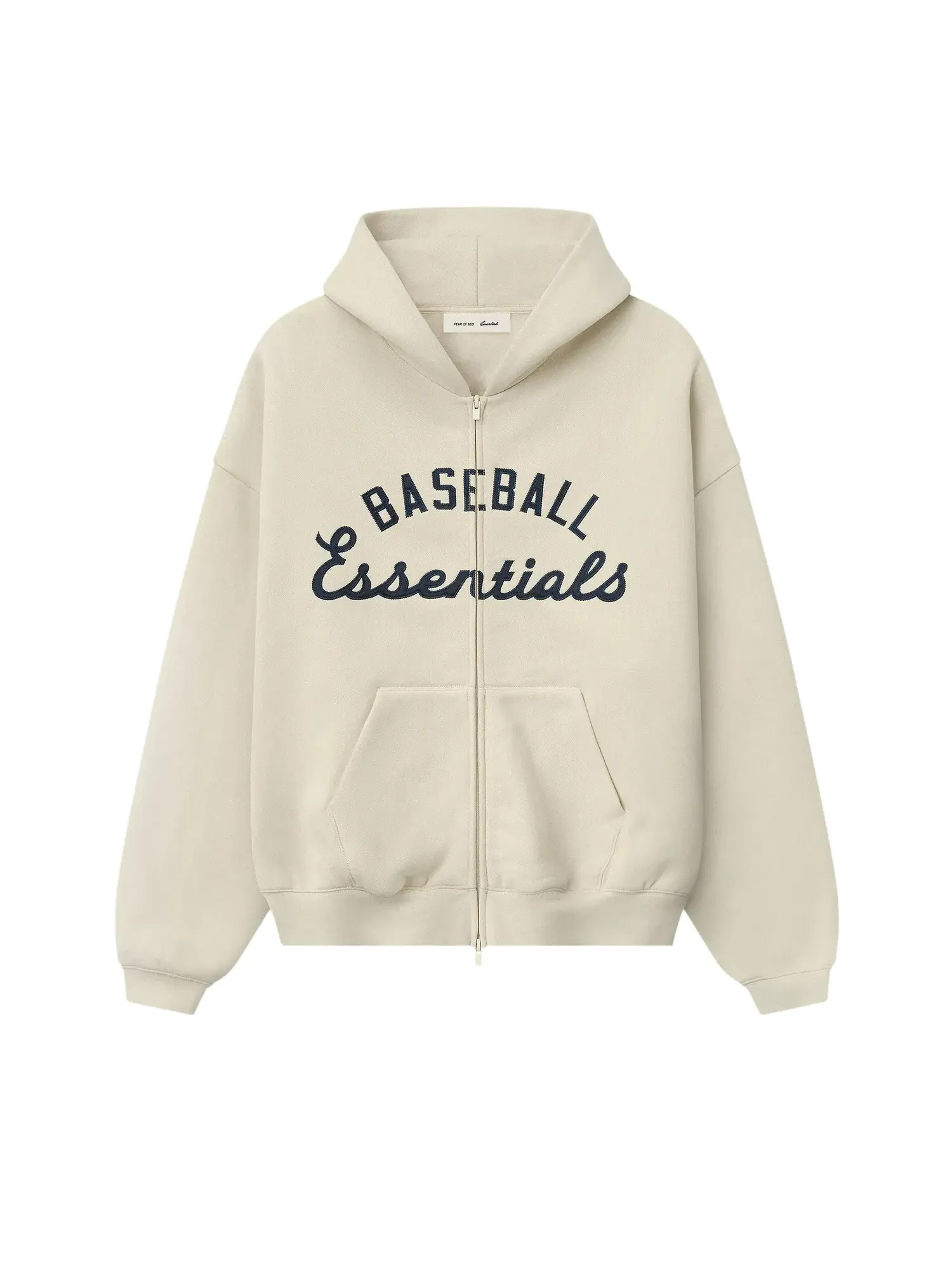 Спортивная толстовка на молнии Fear of God Essentials MLB Full Zip Sport Hoodie — изображение 1 из 2, овсяный
