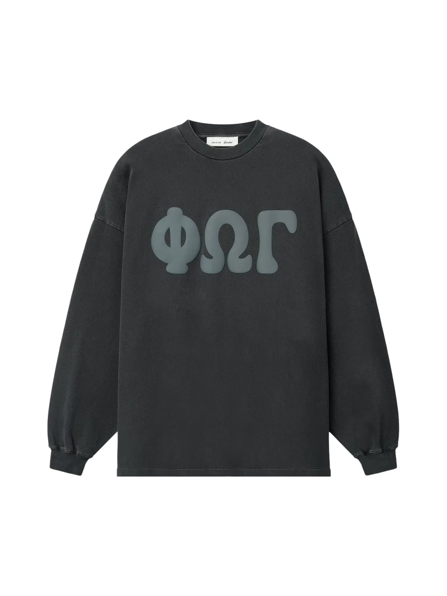 Футболка с длинным рукавом Fear of God Essentials Heavy Jersey Merch — изображение 1 из 2, серый