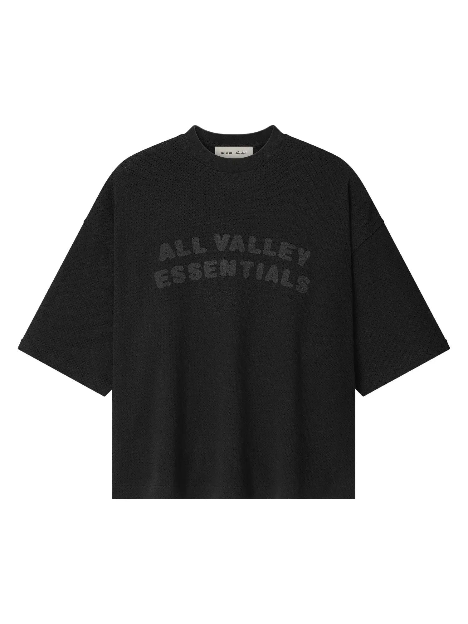 Футболка Fear of God Essentials Sport Mesh Merch Tee свободного кроя — изображение 1 из 2, винтажный черный