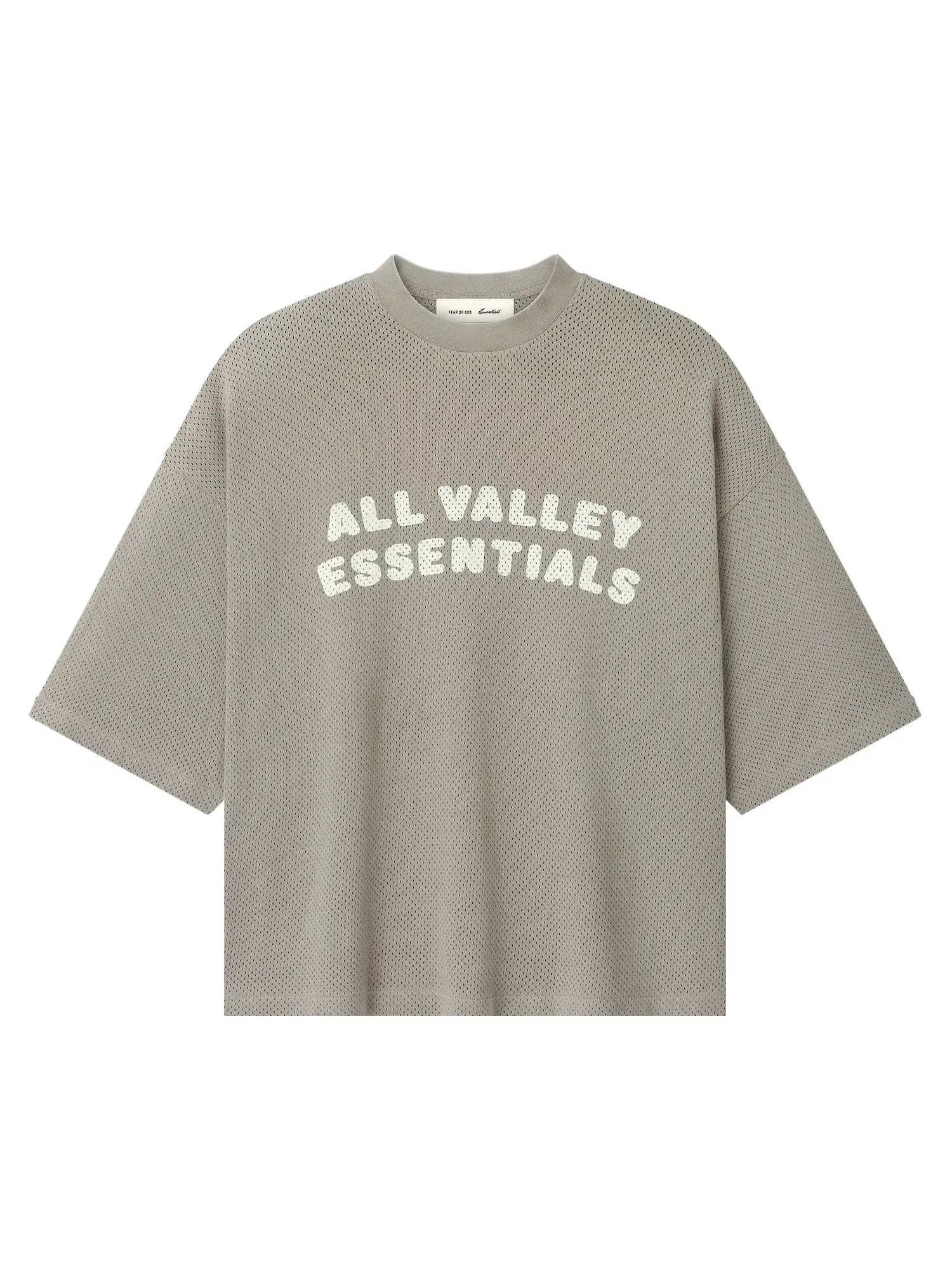 Футболка Fear of God Essentials Sport Mesh Merch Tee свободного кроя — изображение 1 из 2, серый