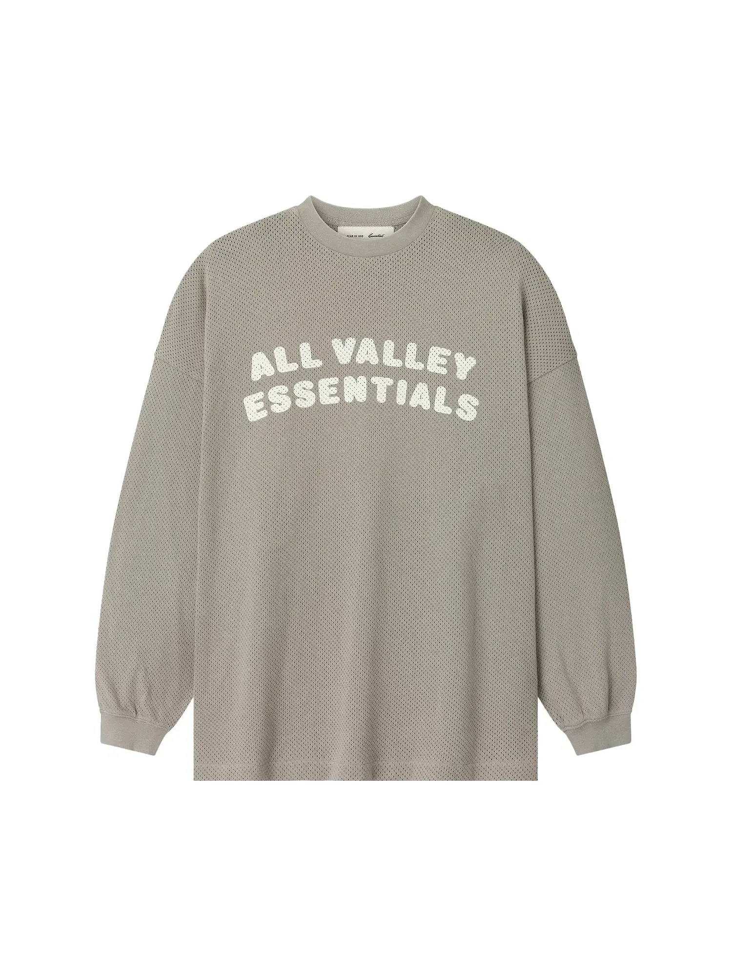 Футболка с длинным рукавом Fear of God Essentials Sport Mesh Merch — изображение 1 из 2, серый