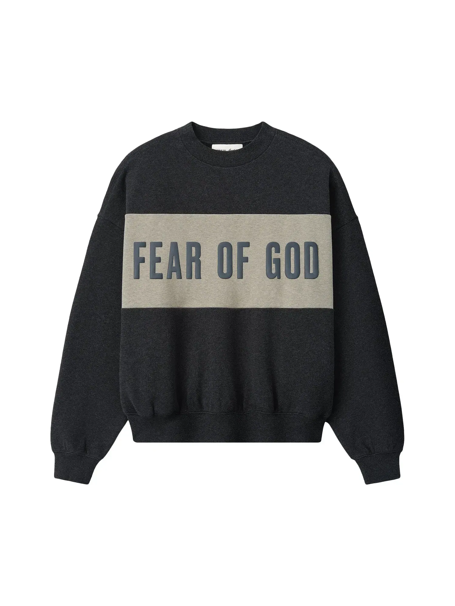 Укороченная свободная толстовка Fear of God Essentials с вставками — изображение 1 из 2, серый