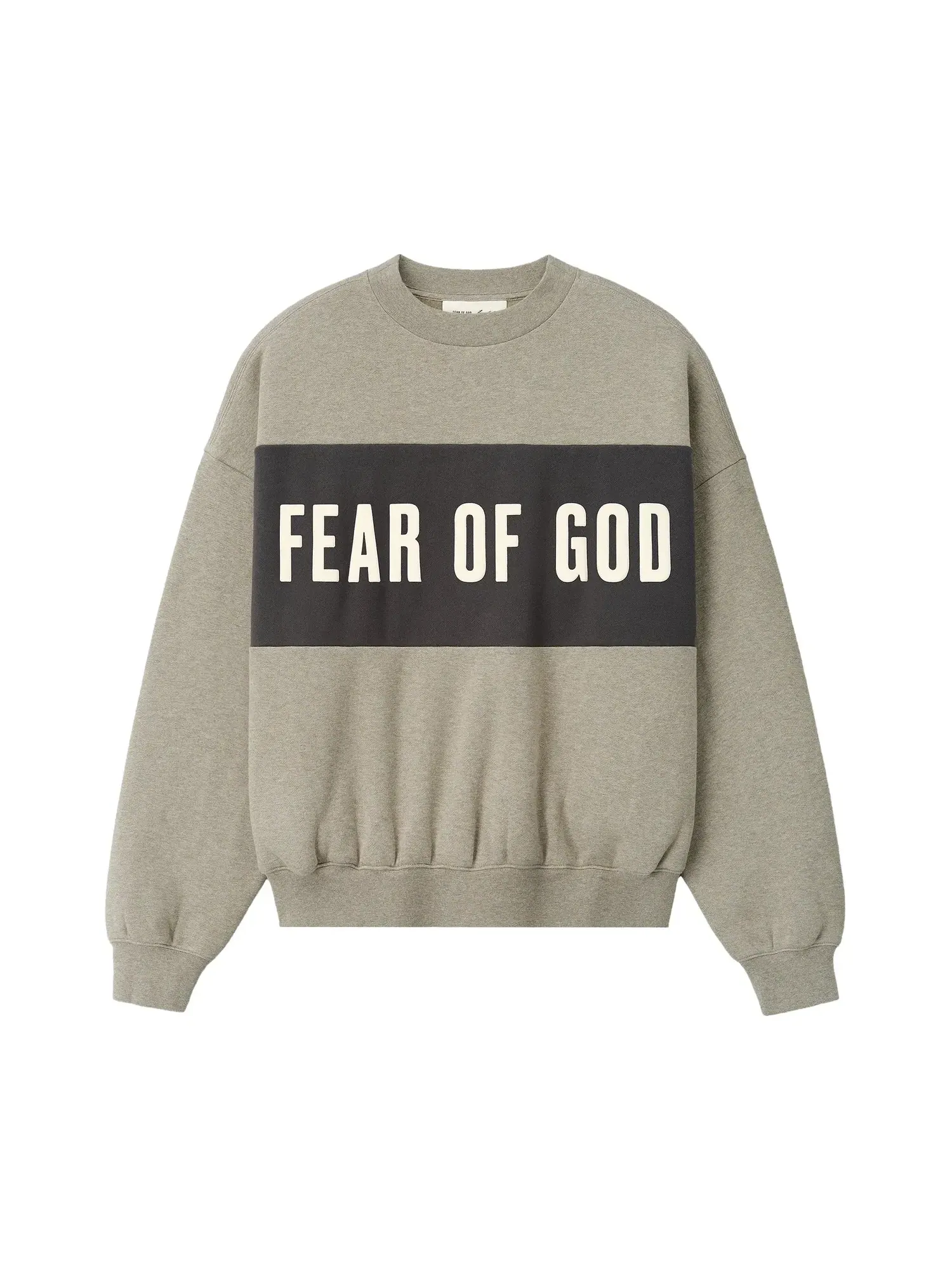 Укороченная свободная толстовка с вставками Fear of God Essentials — изображение 1 из 2, серый