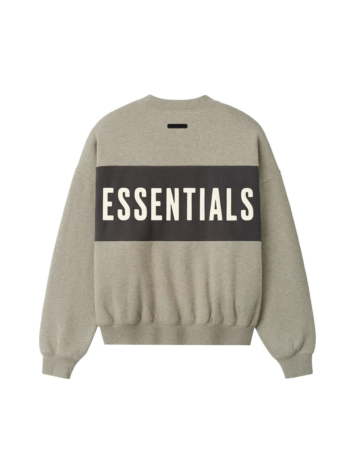 Укороченная свободная толстовка с вставками Fear of God Essentials — изображение 2 из 2, серый