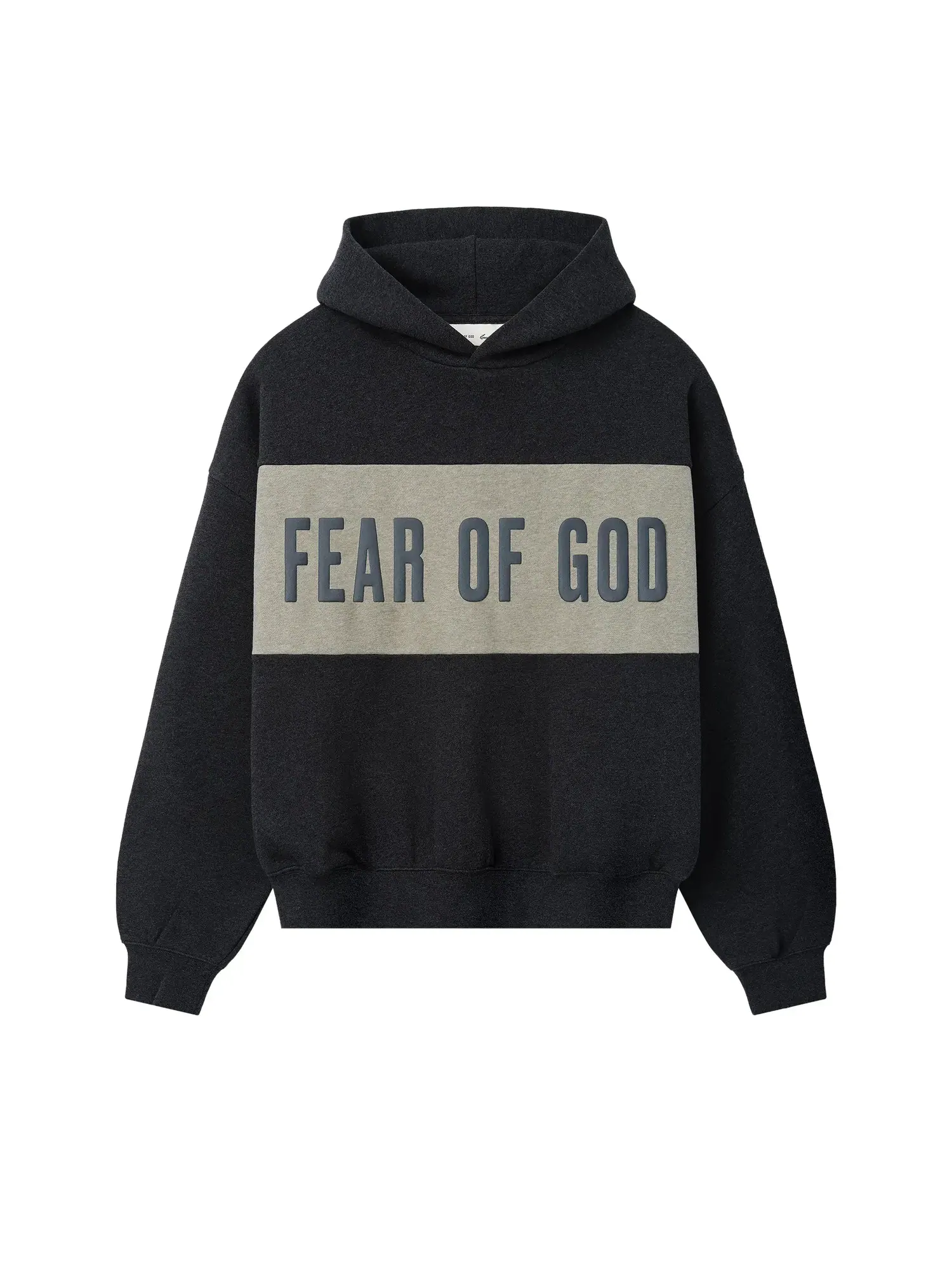 Укороченная толстовка свободного кроя Fear of God Essentials с панелями — изображение 1 из 2, серый