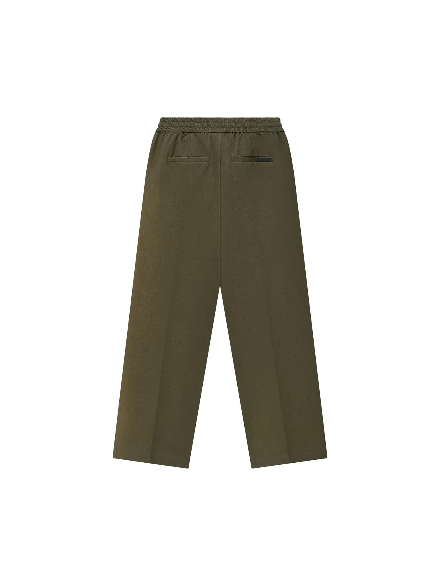 Брюки Fear of God Essentials из хлопковой саржи с плиссировкой спереди и завязками — изображение 2 из 2, мох