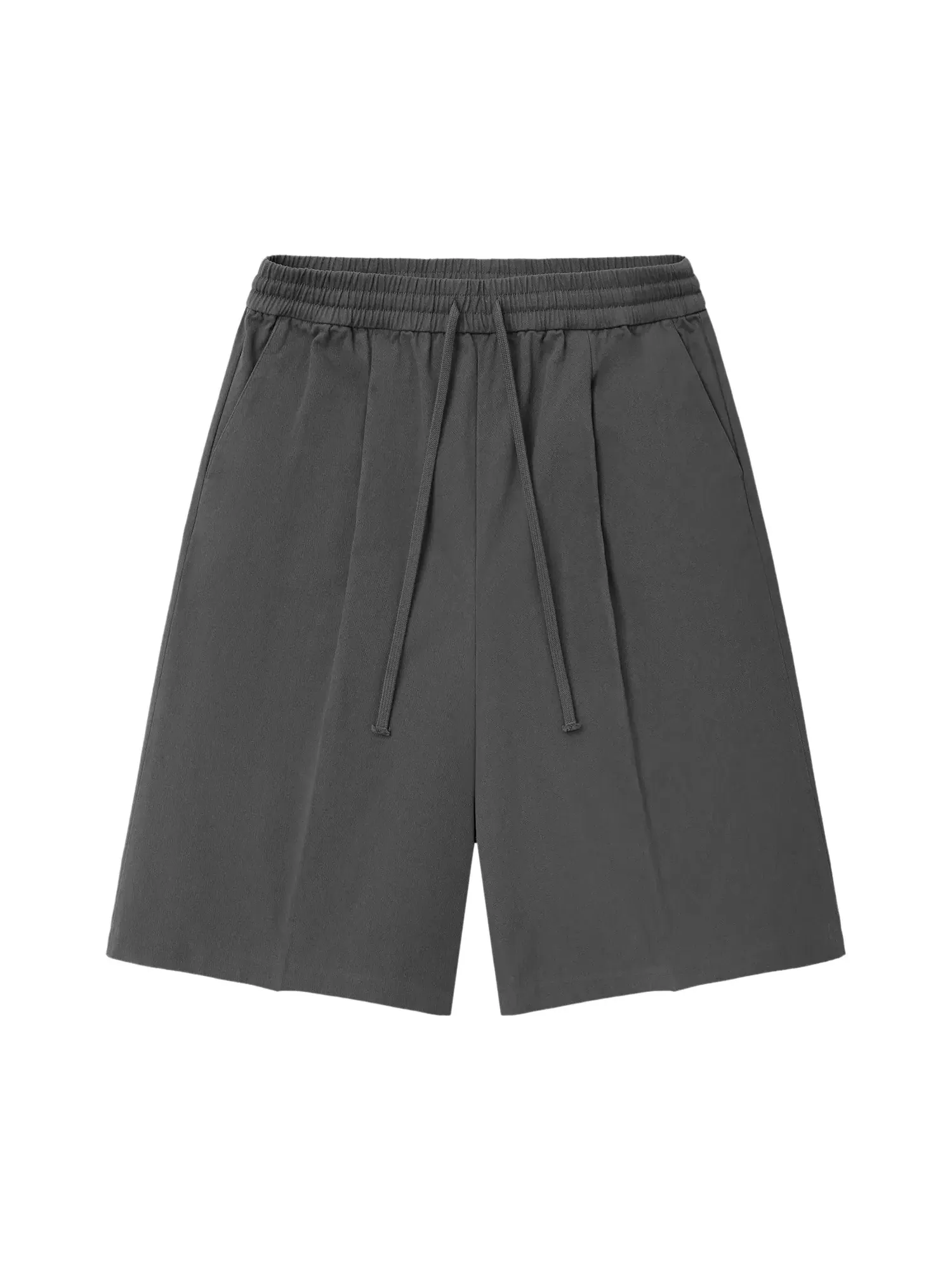 Шорты Fear of God Essentials из хлопковой саржи свободного кроя с завязками — изображение 1 из 2, серый