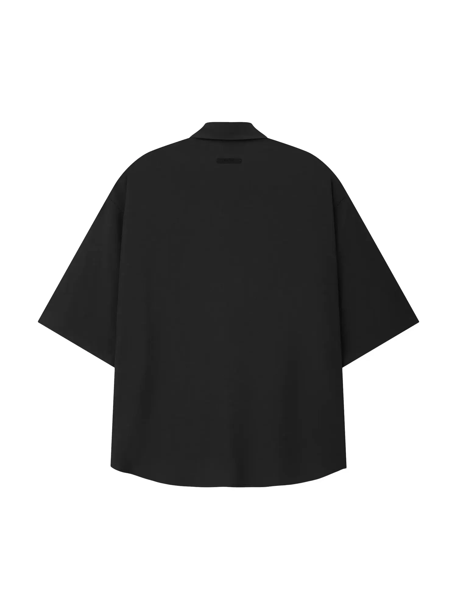 Рубашка с рукавами 3/4 и пуговицами из шелковой смеси Fear of God Essentials — изображение 2 из 2, винтажный черный