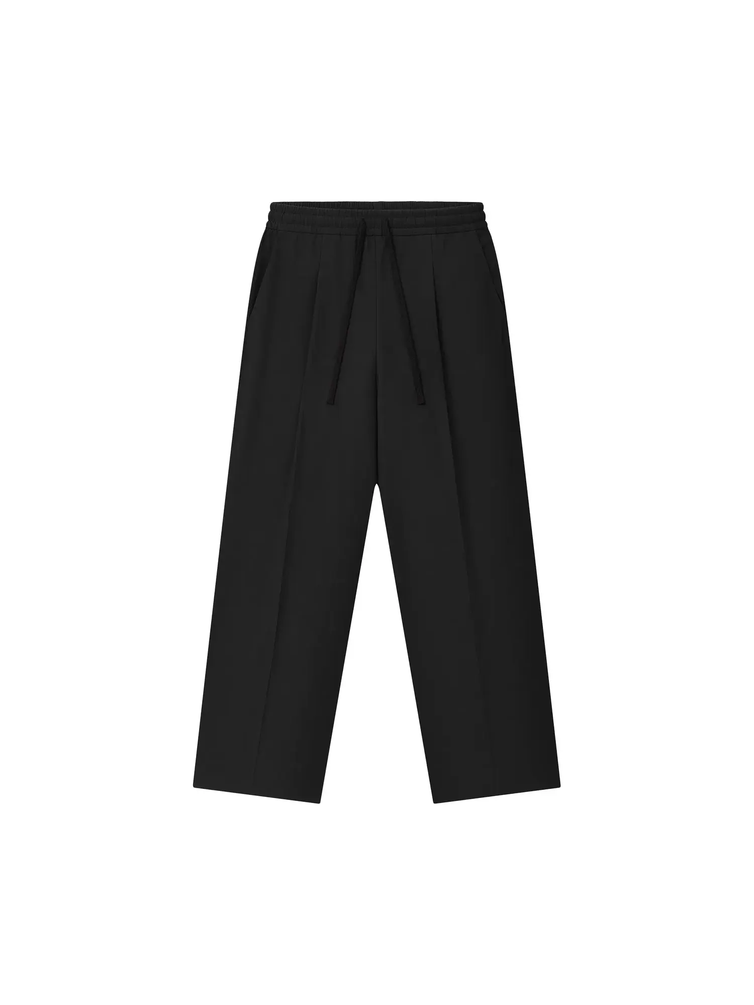 Брюки Fear of God Essentials из шелковой смеси с плиссировкой и завязками спереди — изображение 1 из 1, винтажный черный
