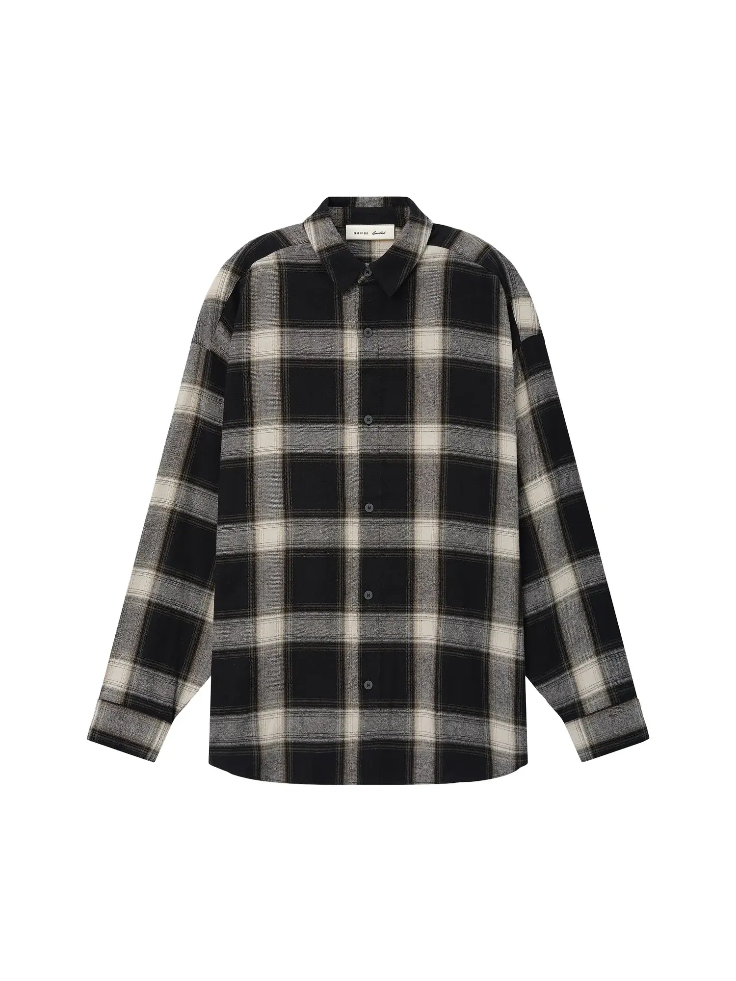 Рубашка фланелевая на пуговицах Fear of God Essentials — изображение 1 из 2, серый