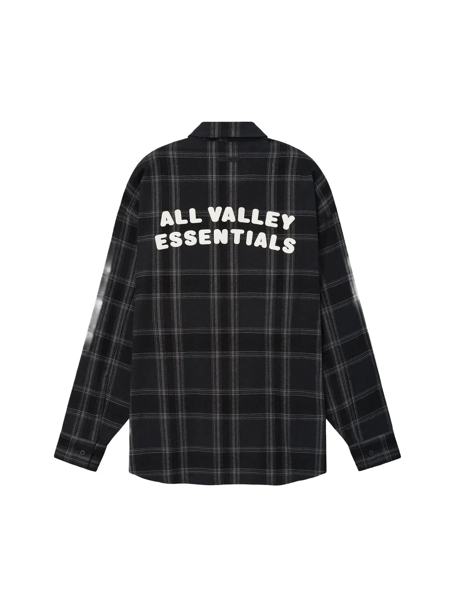 Рубашка-фланелевая на пуговицах Fear of God Essentials в винтажную клетку — изображение 2 из 2, винтажный черный