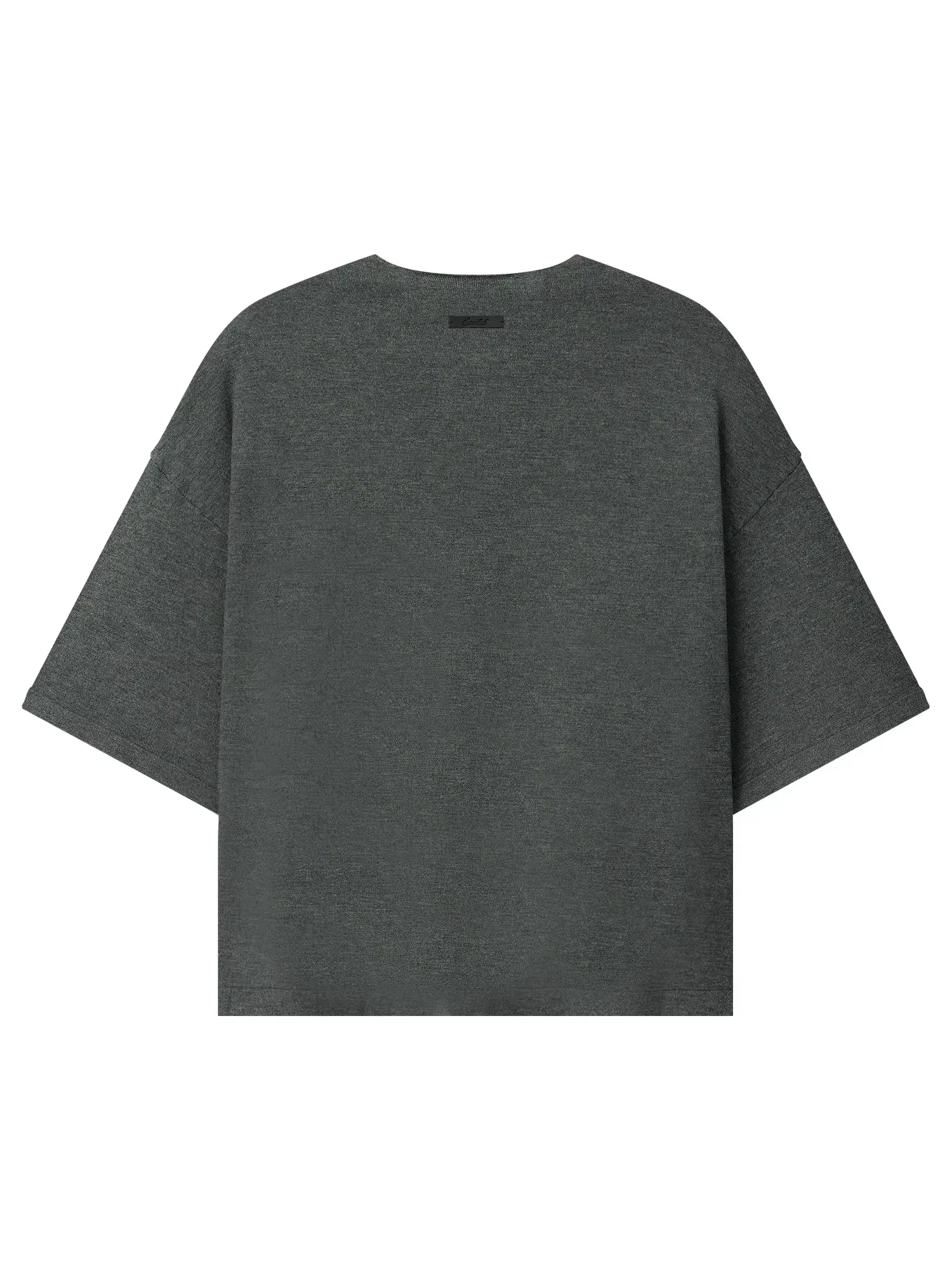 Футболка-поло с коротким рукавом из мягкой вязки Fear of God Essentials — изображение 2 из 2, серый