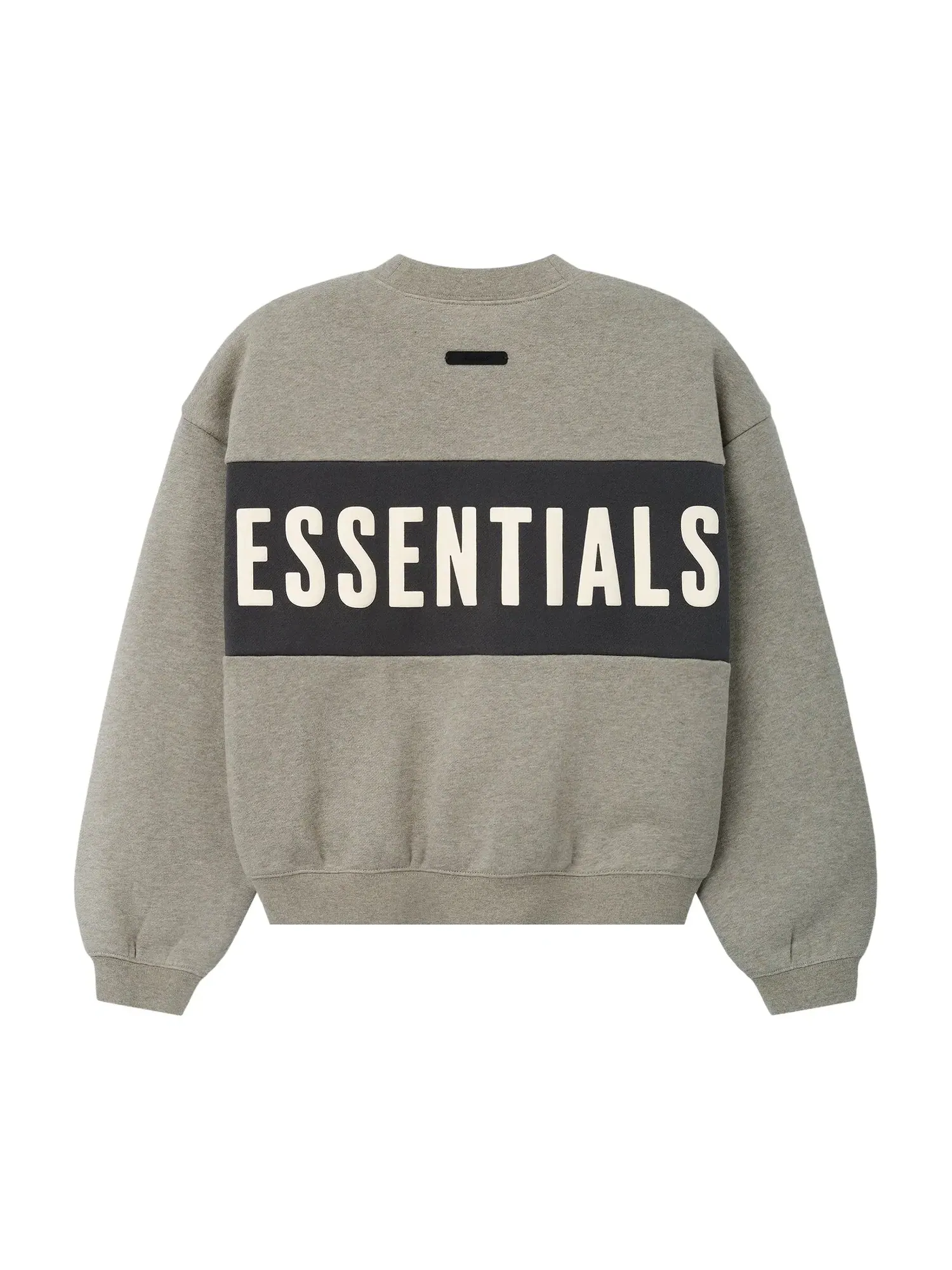 Укороченная свободная толстовка с вставками Fear of God Essentials — изображение 2 из 2, серый