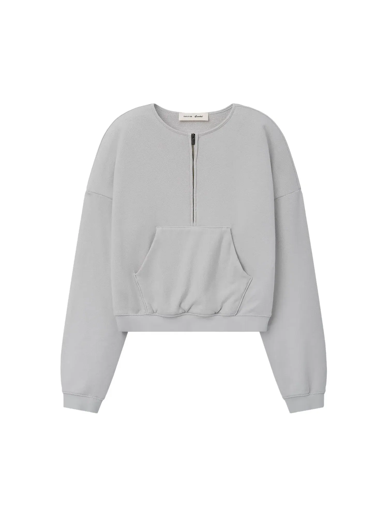 Свитшот Fear of God Essentials French Terry Relaxed Half Zip — изображение 1 из 2, серый