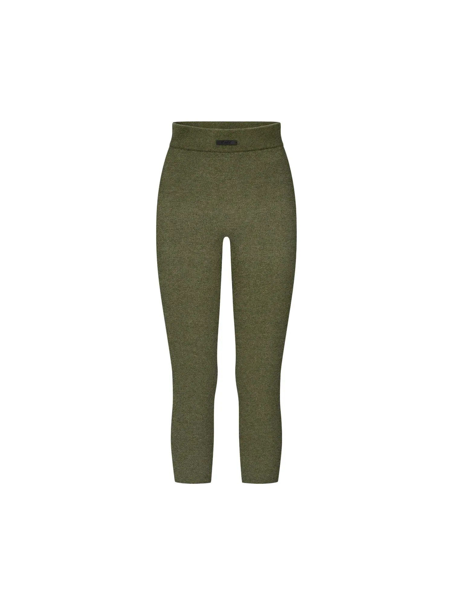 Брюки Fear of God Essentials Rib Knit Capri — изображение 1 из 1, мох