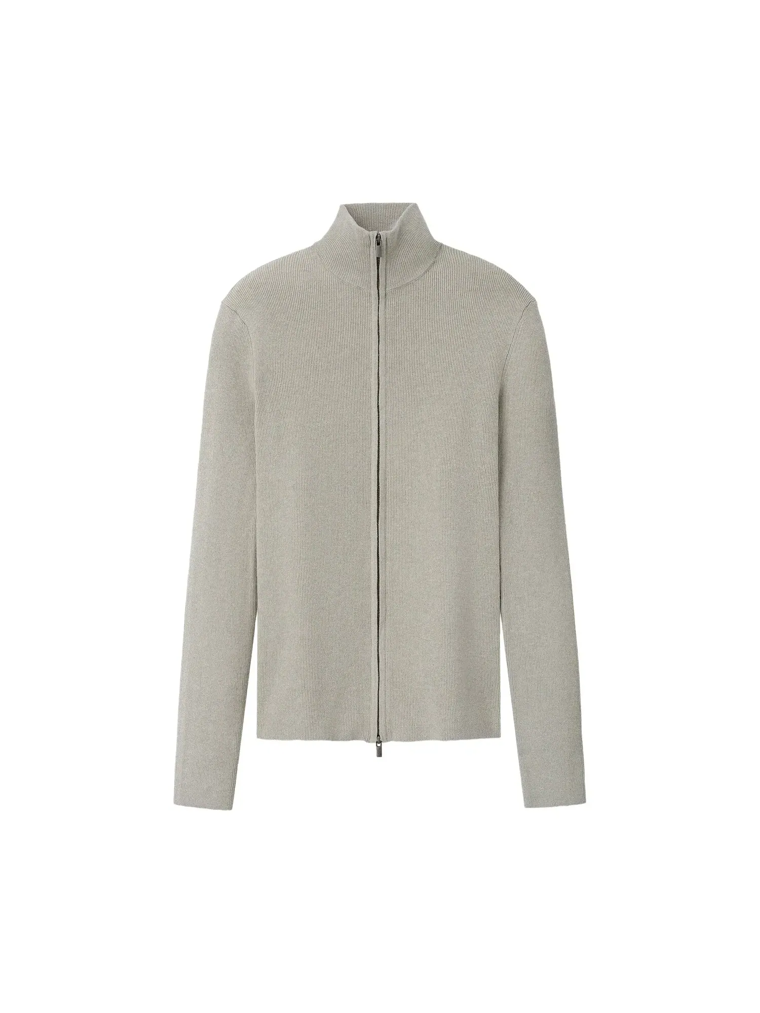 Куртка на молнии из ребристой вязки Fear of God Essentials — изображение 1 из 2, серый