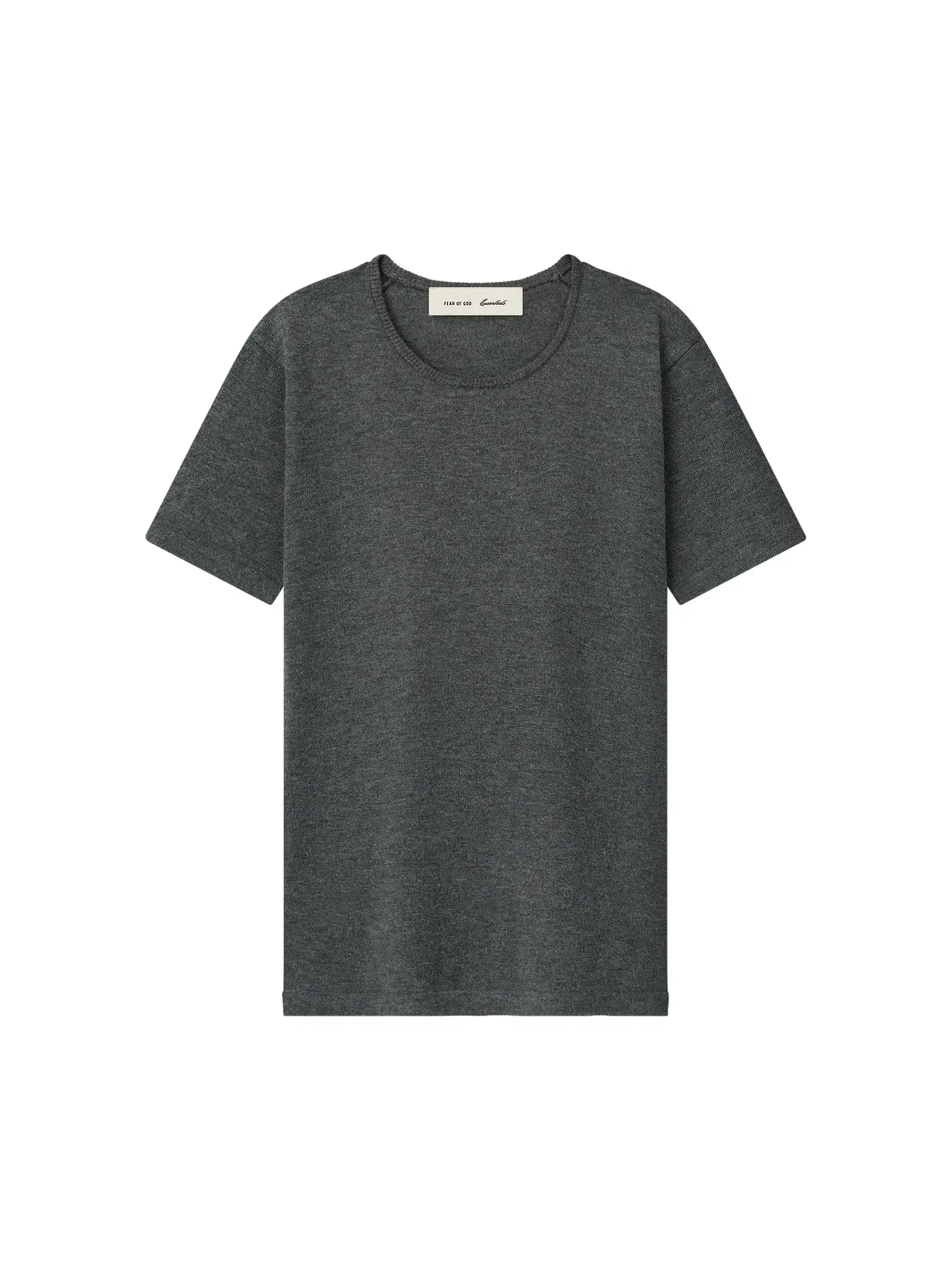 Футболка классического кроя из мягкого трикотажа Fear of God Essentials — изображение 1 из 2, серый