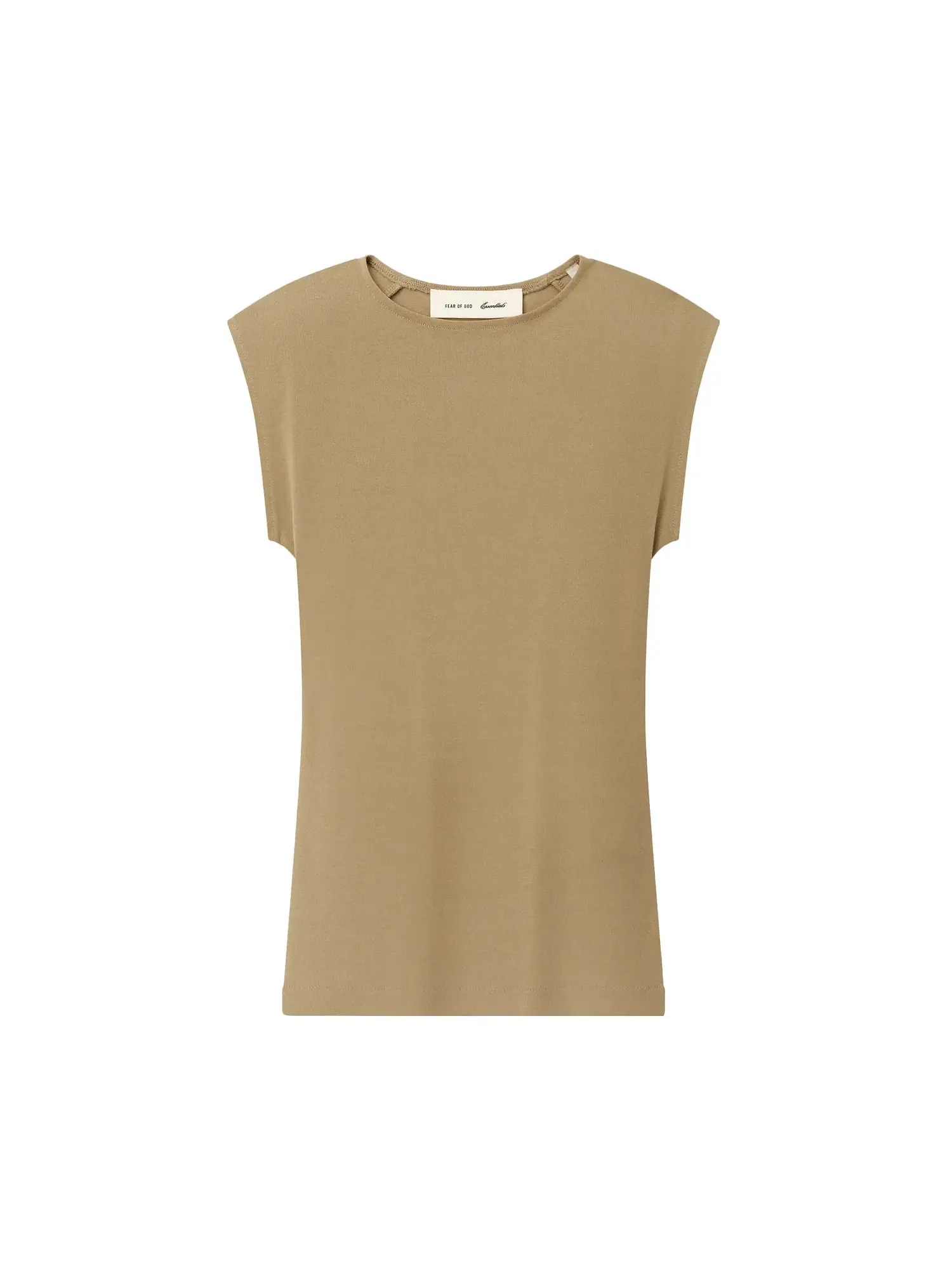 Майка Fear of God Essentials Soft Rib Fitted Tank — изображение 1 из 3, дюна