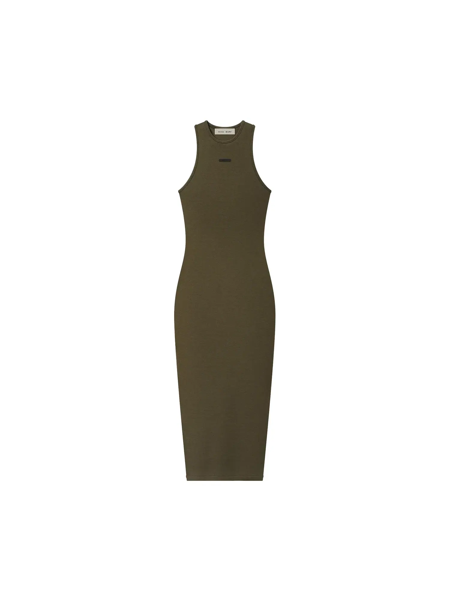 Платье-борцовка Fear of God Essentials Soft Rib Racerback Dress — изображение 1 из 2, мох