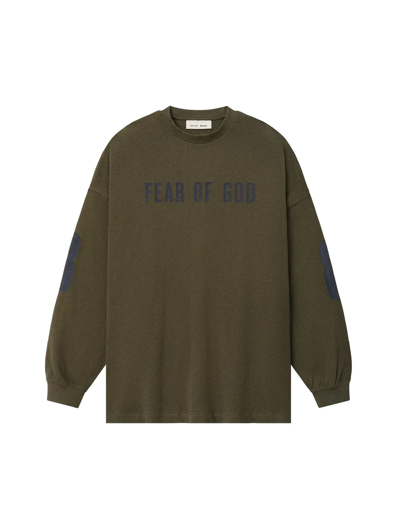 Футболка с длинным рукавом Fear of God Essentials Sport Mesh Merch — изображение 1 из 2, мох