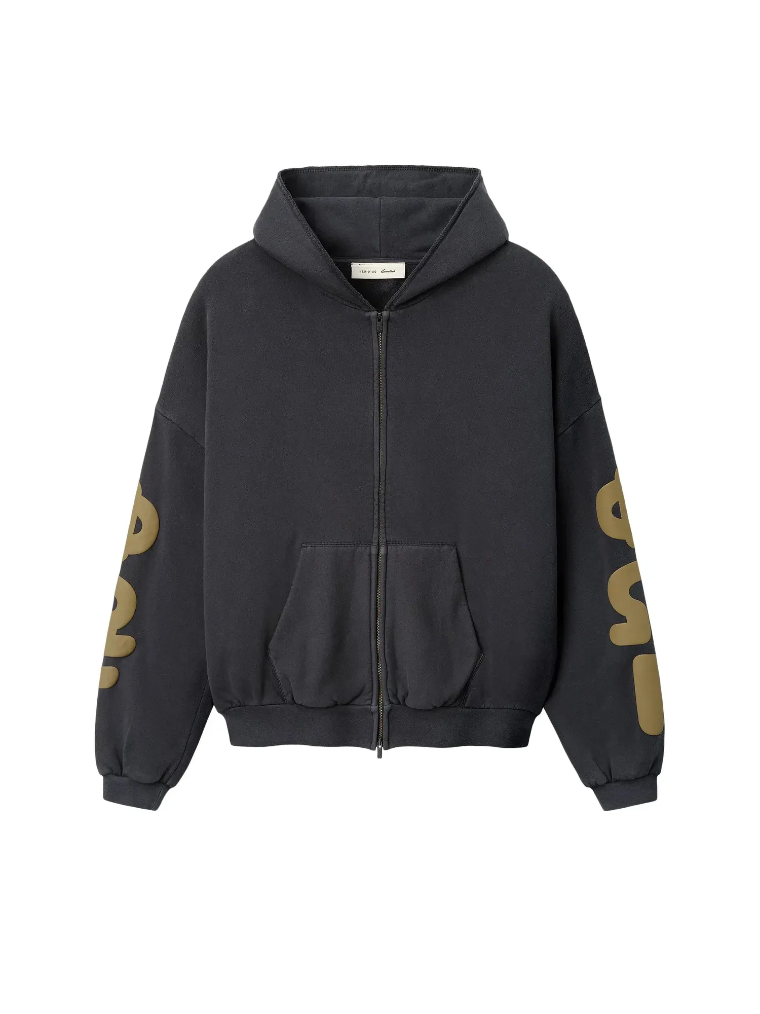 Толстовка на молнии Fear of God Essentials в стиле 90-х — изображение 1 из 2, серый