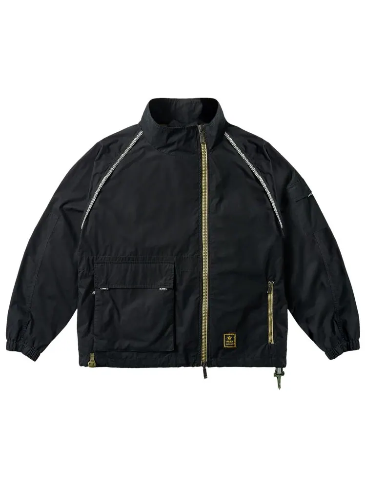 Куртка Palace x Maharishi Asymetric Track Jacket 'Black' — изображение 1 из 4, черный