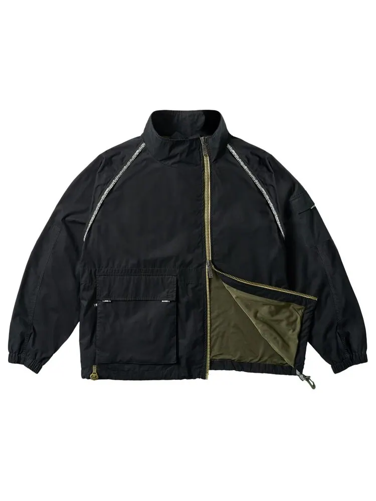 Куртка Palace x Maharishi Asymetric Track Jacket 'Black' — изображение 2 из 4, черный