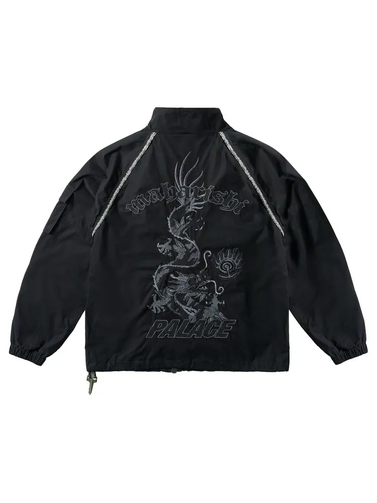 Куртка Palace x Maharishi Asymetric Track Jacket 'Black' — изображение 4 из 4, черный