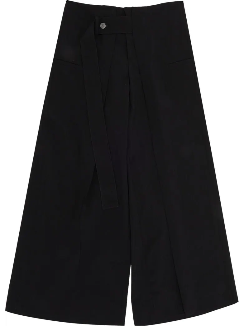 Брюки Loewe Luxury Cropped Belted Pants 'Black' — изображение 1 из 3, черный