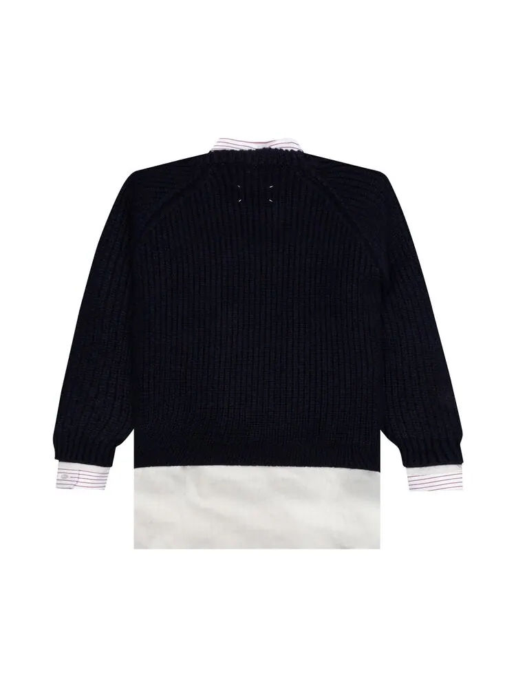 Джемпер Maison Margiela Cut Out Detail Ribbed Jumper 'White/Midnight' — изображение 2 из 2, белый