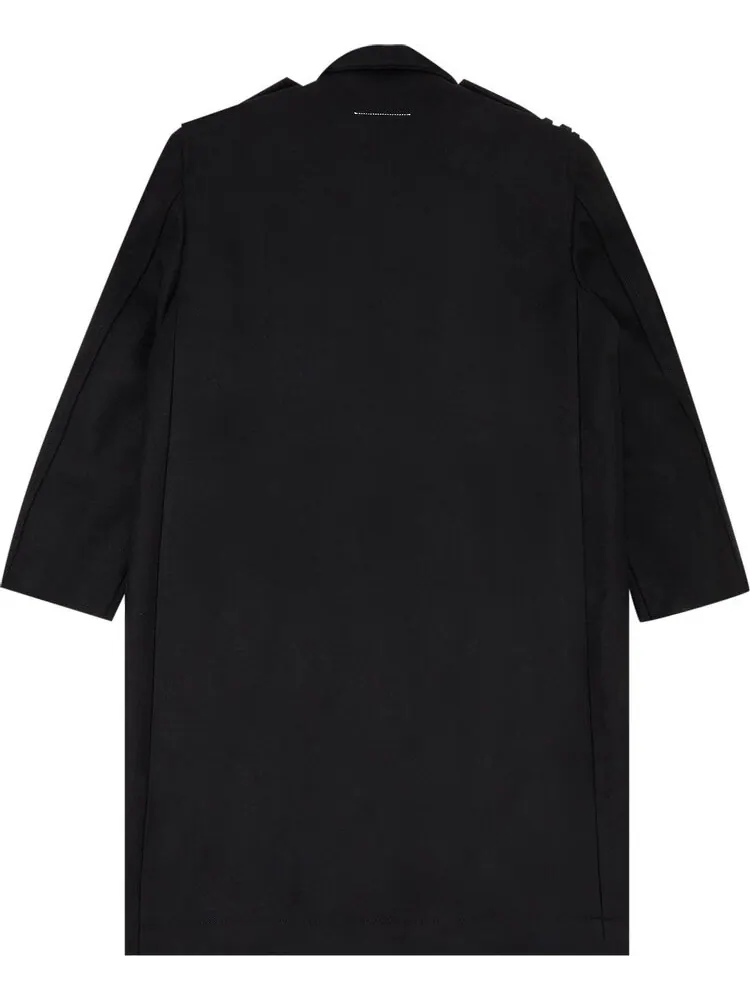 Пальто MM6 Maison Margiela Coat 'Black' — изображение 2 из 3, черный