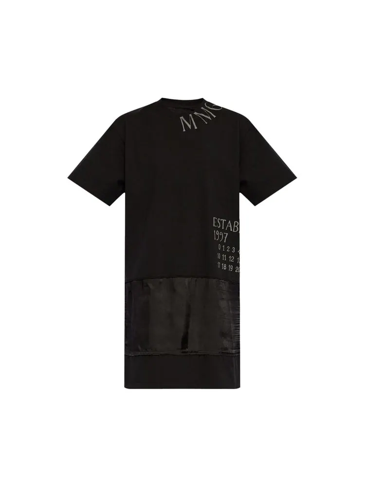 Футболка MM6 Maison Margiela Mini T-Shirt Dress 'Black' — изображение 1 из 1, черный
