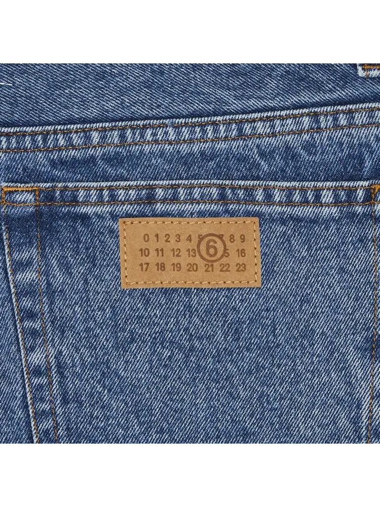 Брюки MM6 Maison Margiela 5 Pockets Denim Pants — изображение 3 из 3, синий