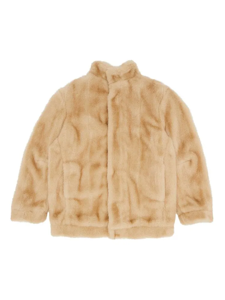 Куртка MM6 Maison Margiela Faux Fur Sports Jacket — изображение 1 из 3, светлый бежевый