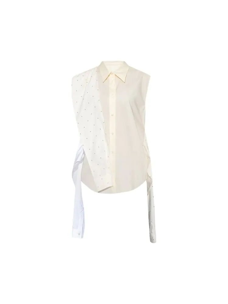 Рубашка MM6 Maison Margiela 6 Logo Shirt 'Off White' — изображение 1 из 1, белый