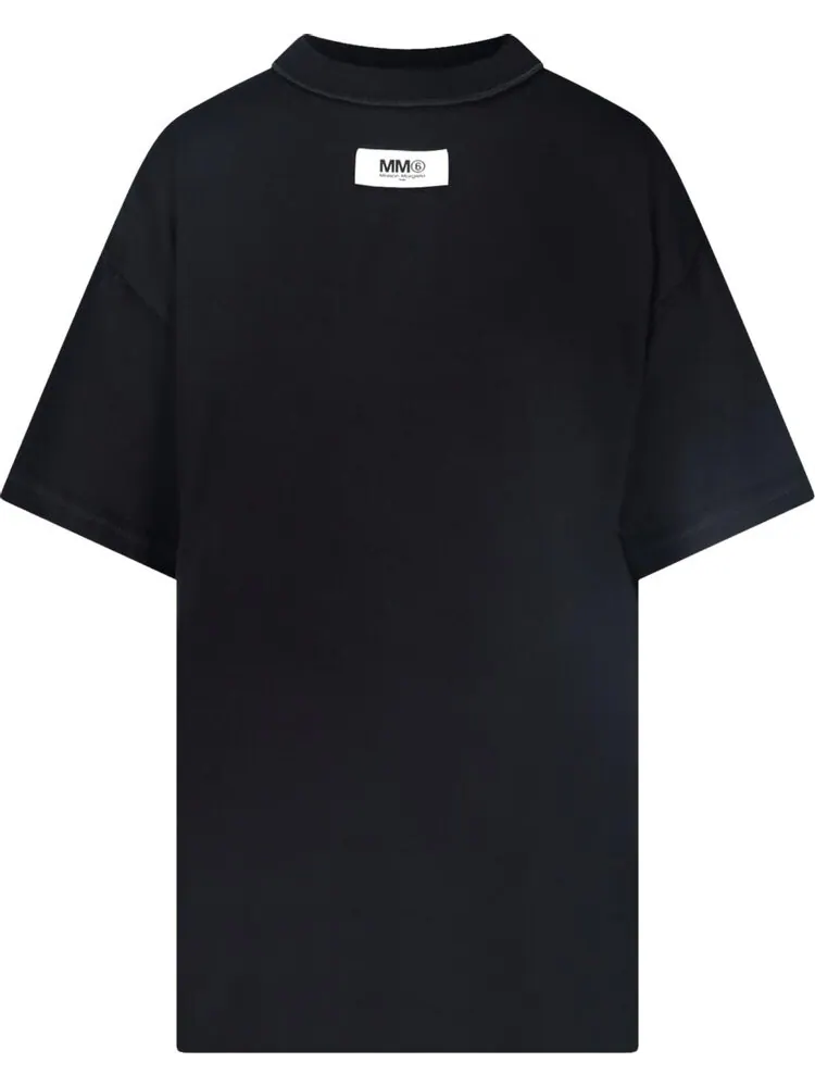 Футболка MM6 Maison Margiela Reversed T-Shirt 'Black' — изображение 1 из 1, черный
