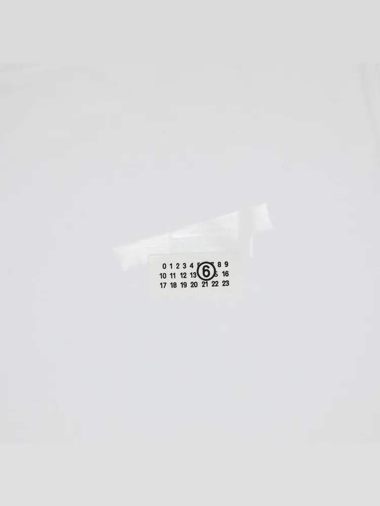 Футболка MM6 Maison Margiela Jersey T-Shirt — изображение 3 из 3, белый