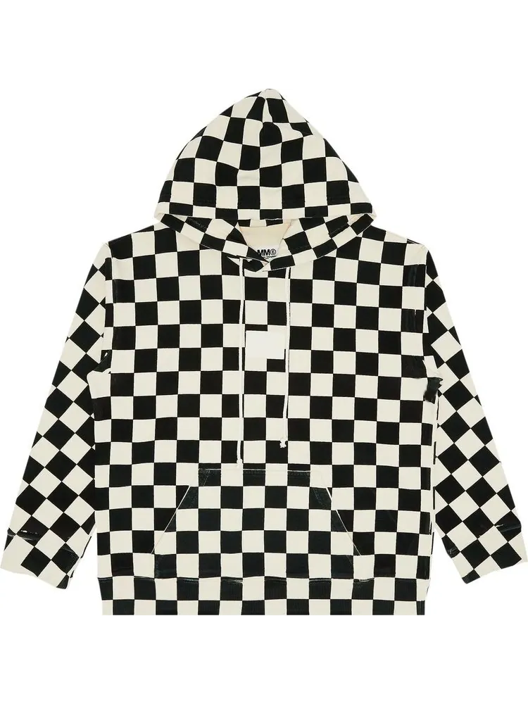 Толстовка MM6 Maison Margiela Sweatshirt 'Grey Check' — изображение 1 из 3, серый