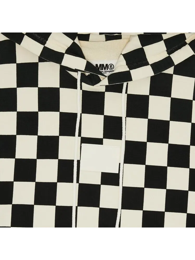 Толстовка MM6 Maison Margiela Sweatshirt 'Grey Check' — изображение 3 из 3, серый