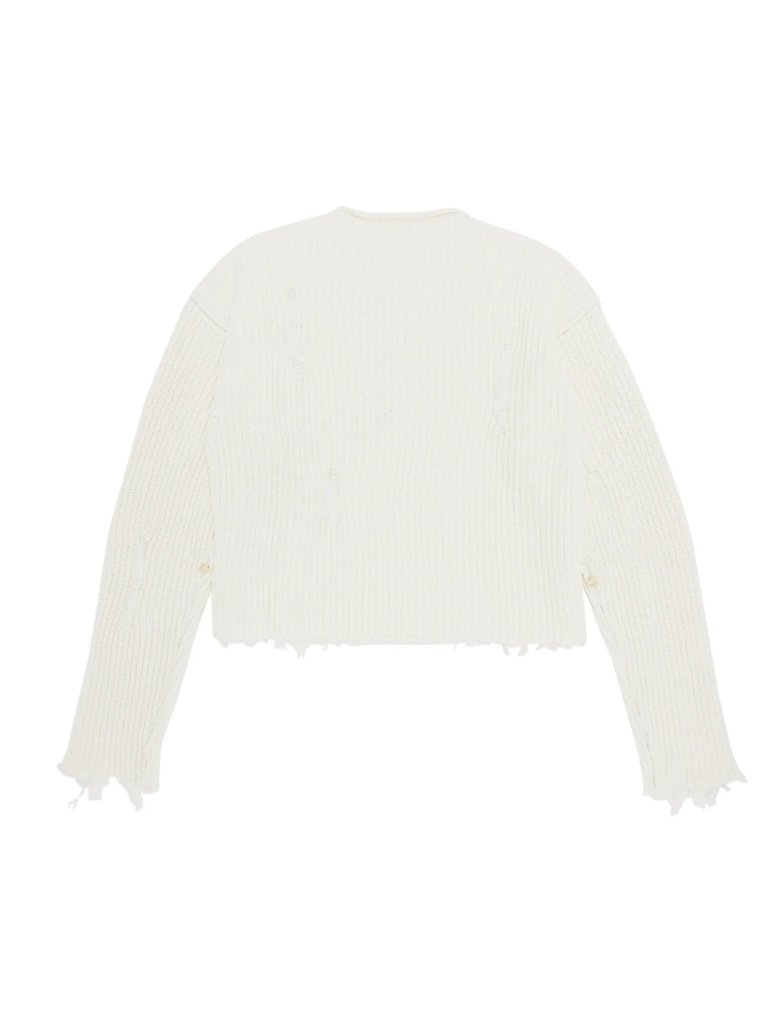 MM6 Maison Margiela с круглым вырезом цвета слоновой кости — изображение 2 из 3, белый