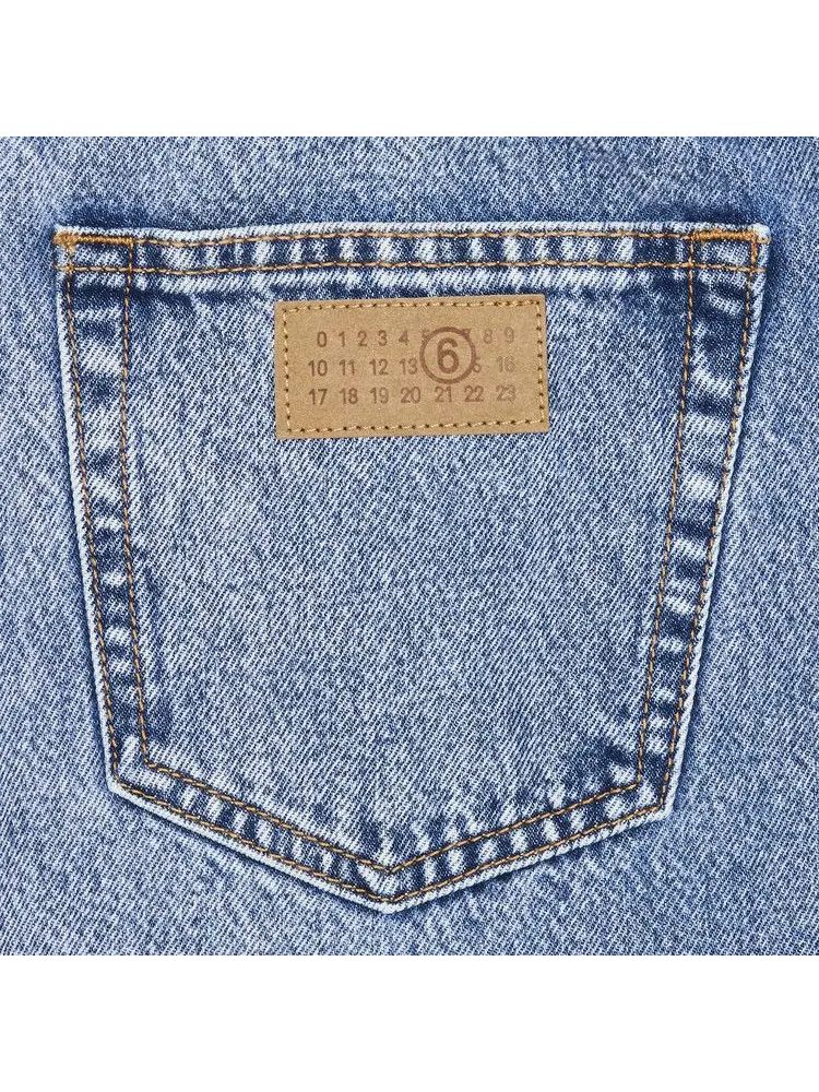 Брюки MM6 Maison Margiela 5 Pockets Denim Pants — изображение 3 из 3, синий