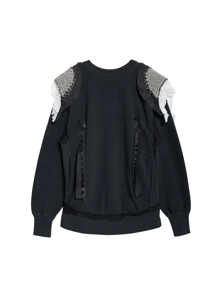 Толстовка Maison Margiela Textured Jersey Sweatshirt — изображение 1 из 1, черный